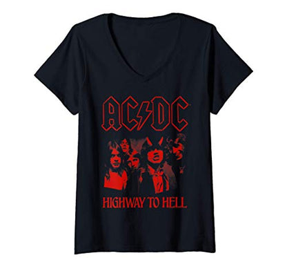 Womens AC/DC - If You Want Blood V-Neck T-Shirt