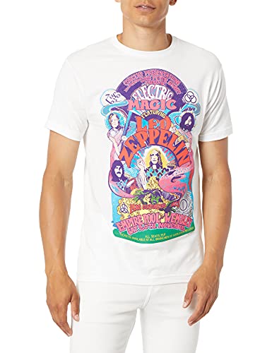 Led Zeppelin Men's Electric Magic T-Shirt, White, Small