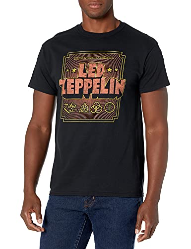 Led Zeppelin Men's ZOSO Crest T-Shirt, Black, Small