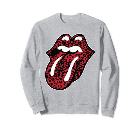 Official Rolling Stones Leopard Tongue Sweatshirt