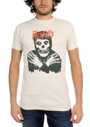Impact Merchandising Men's Misfits Classic Skull T-Shirt, Vintage White, X-Large
