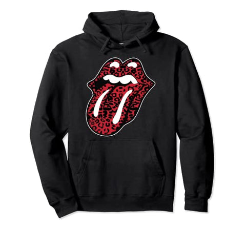 Official Rolling Stones Leopard Tongue Pullover Hoodie