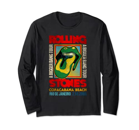 Official Rolling Stones A Bigger Bang Copacabana Tour Long Sleeve T-Shirt
