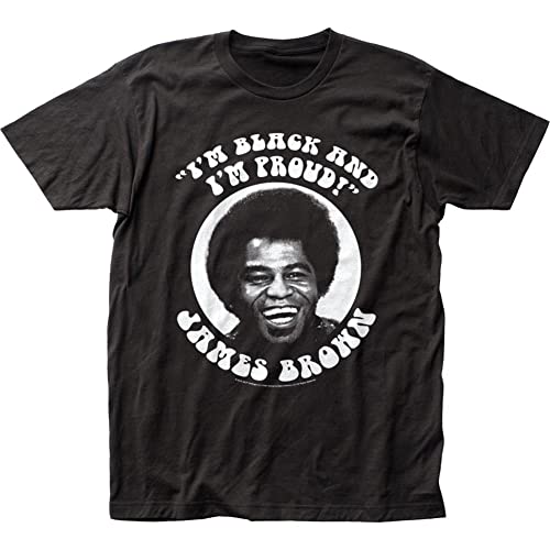 Impact Merchandising James Brown Black and Proud Fitted Jersey tee Black X-Large