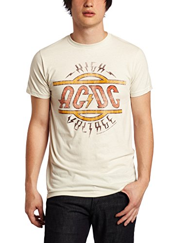 Impact Men's AC DC High Voltage T-Shirt, Vintage White, Medium