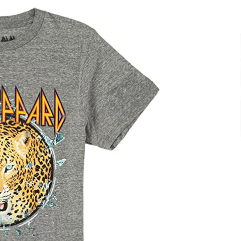 Def Leppard Mens Rock Shirt - Mens Classic Rock Fashion Tee Short Sleeve Tee (Athletic Heather, Large)