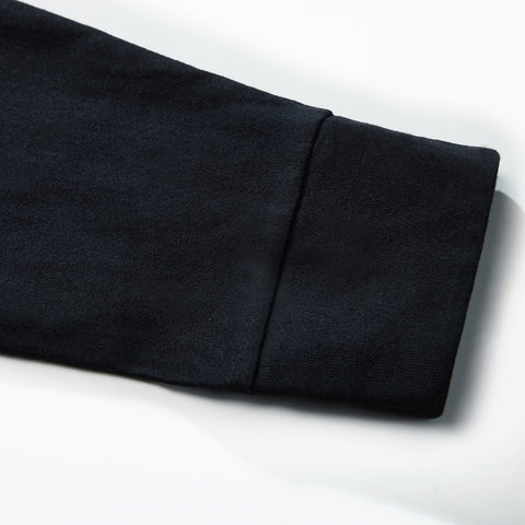 Sudadera corta con capucha USB para mujer en color negro