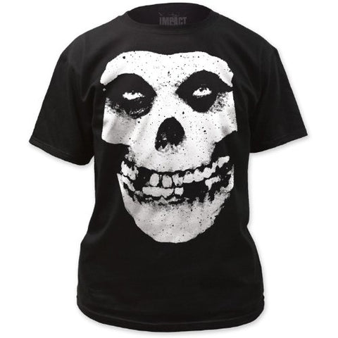 Impact Men's Misfits Skull and Logo Short Sleeve T-Shirt, Black, Large