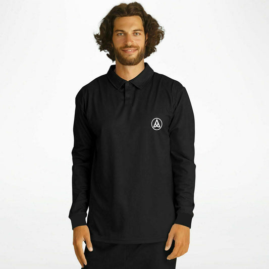 DESKA Clothin Polo T Shirt Long Sleeve Black