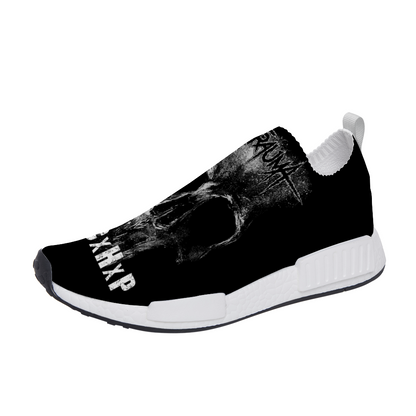 Trauma Skull Black Unisex Slip-On Leisure Shoes