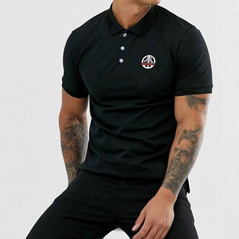 Deskarriados Classic Logo Men's Black Polo Shirt