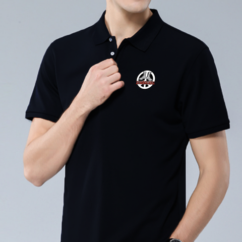 Deskarriados Classic Logo Men's Black Polo Shirt