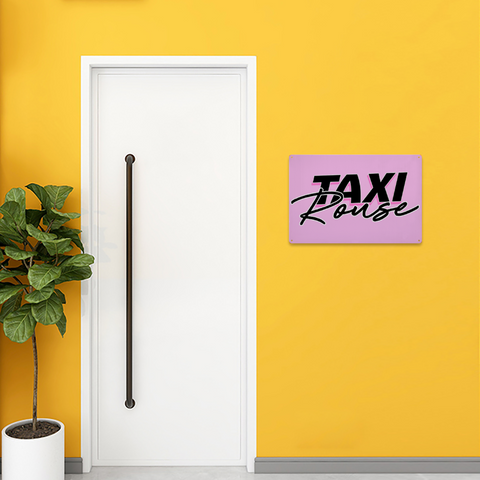 Taxi Rouse Metal Sign