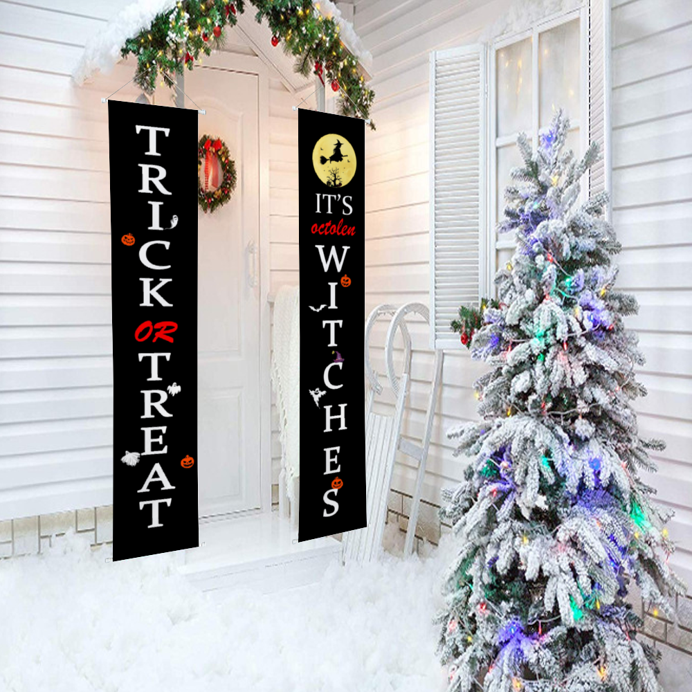 Halloween Front Door Hanging Banners