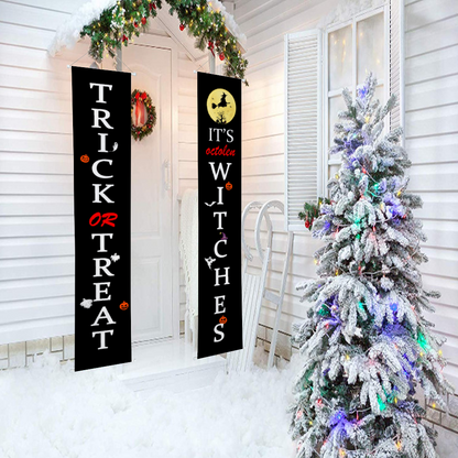 Halloween Front Door Hanging Banners