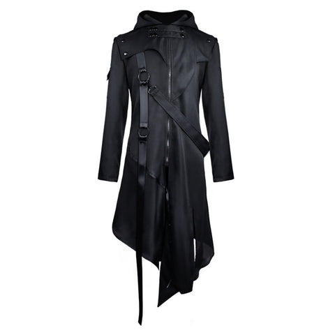 Men's Medieval Knight-Inspired Punk and Gothic Coat Costume
