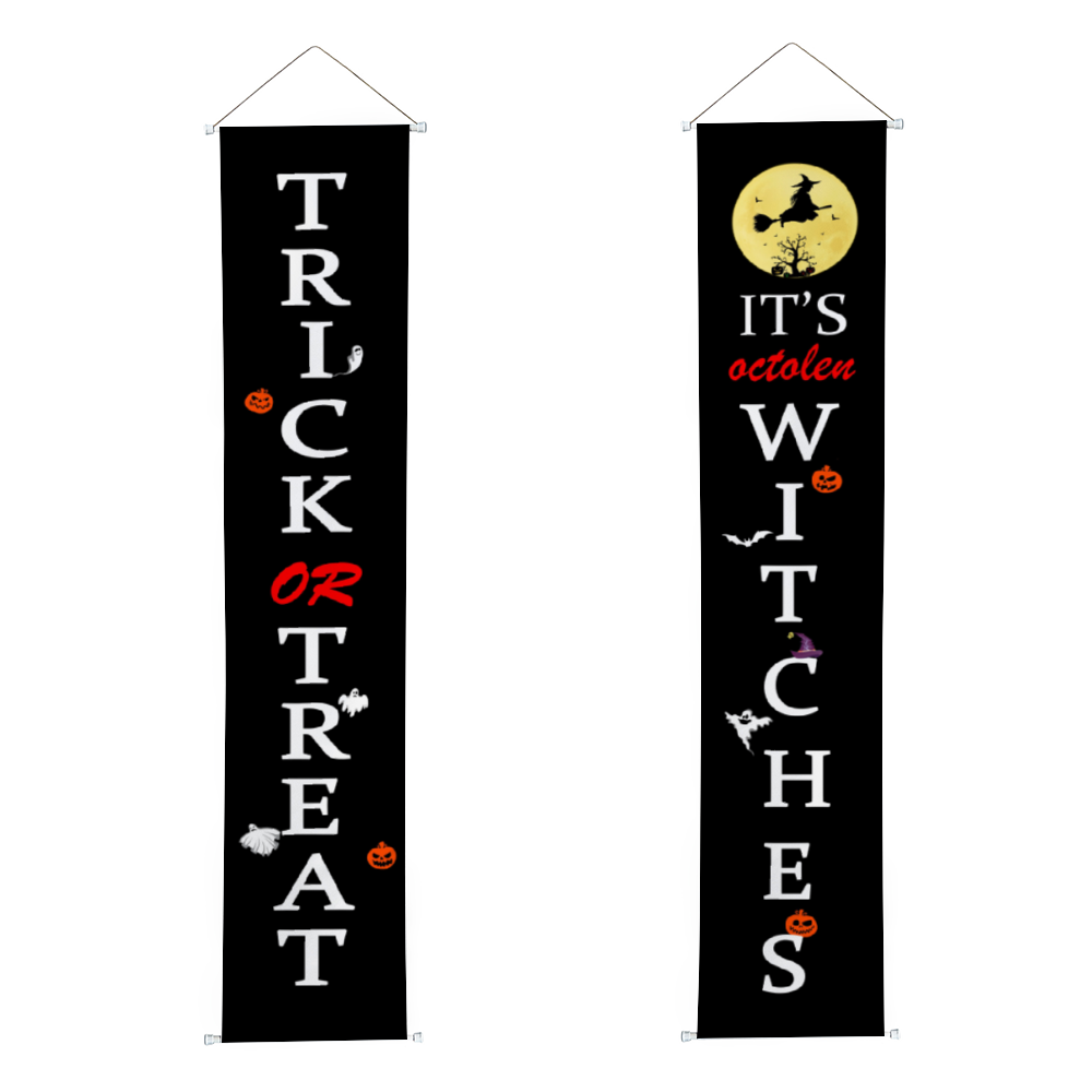 Halloween Front Door Hanging Banners
