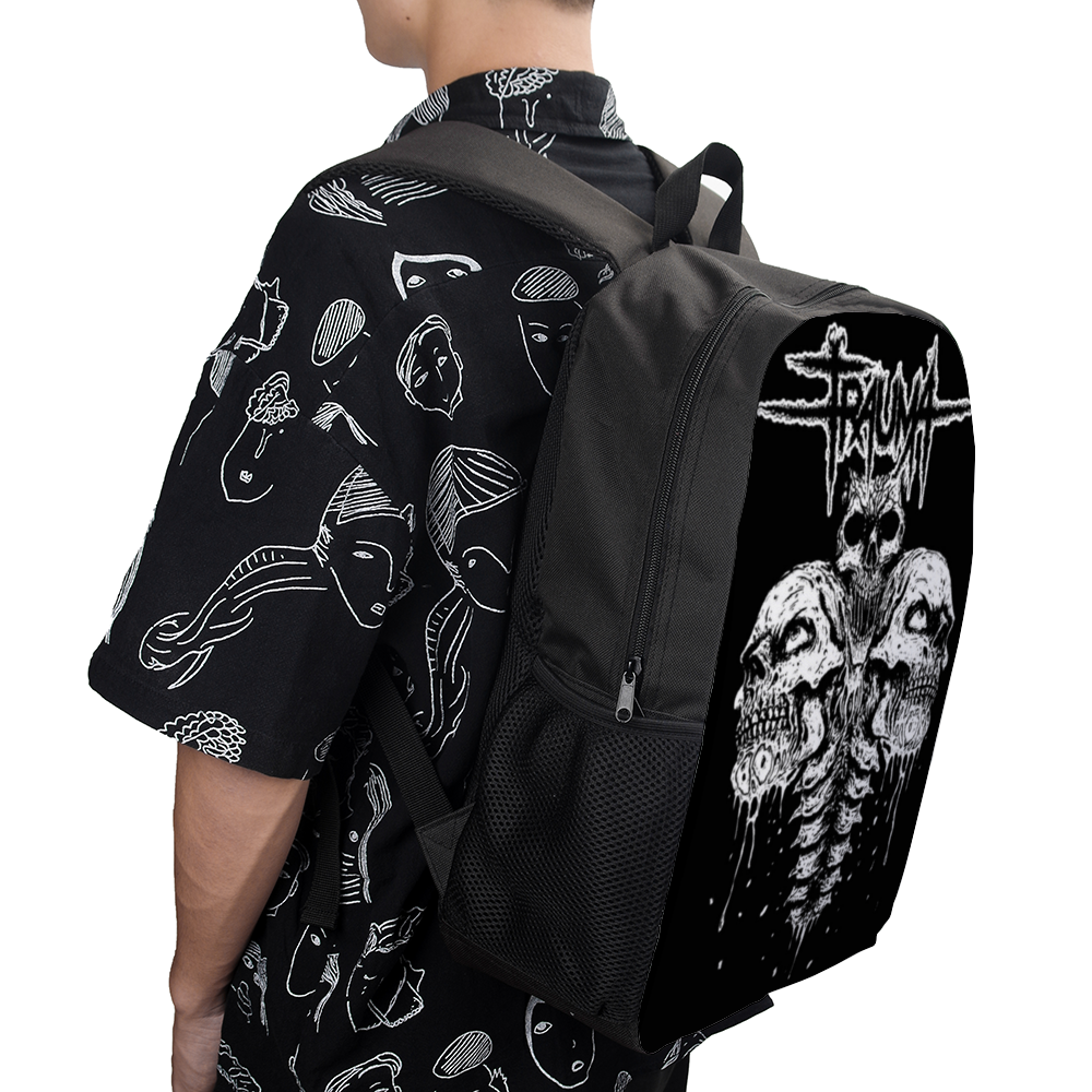 Trauma Skulls Black Backpack 43cm