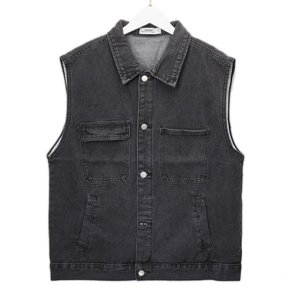 Yatu Vintage Sleeveless Denim Waistcoat