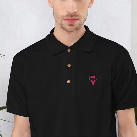 8k By Josue Embroidered Polo Shirt Black