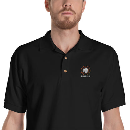 Melomania Embroidered Polo Shirt Black