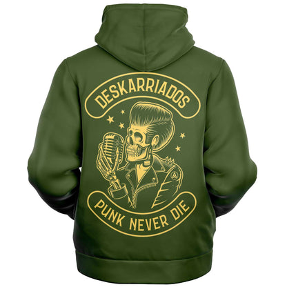 Deskarriados Punk Never Die Microfleece Hoodie Green