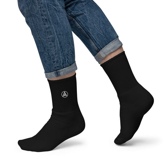 Deska Clothing Embroidered socks Black