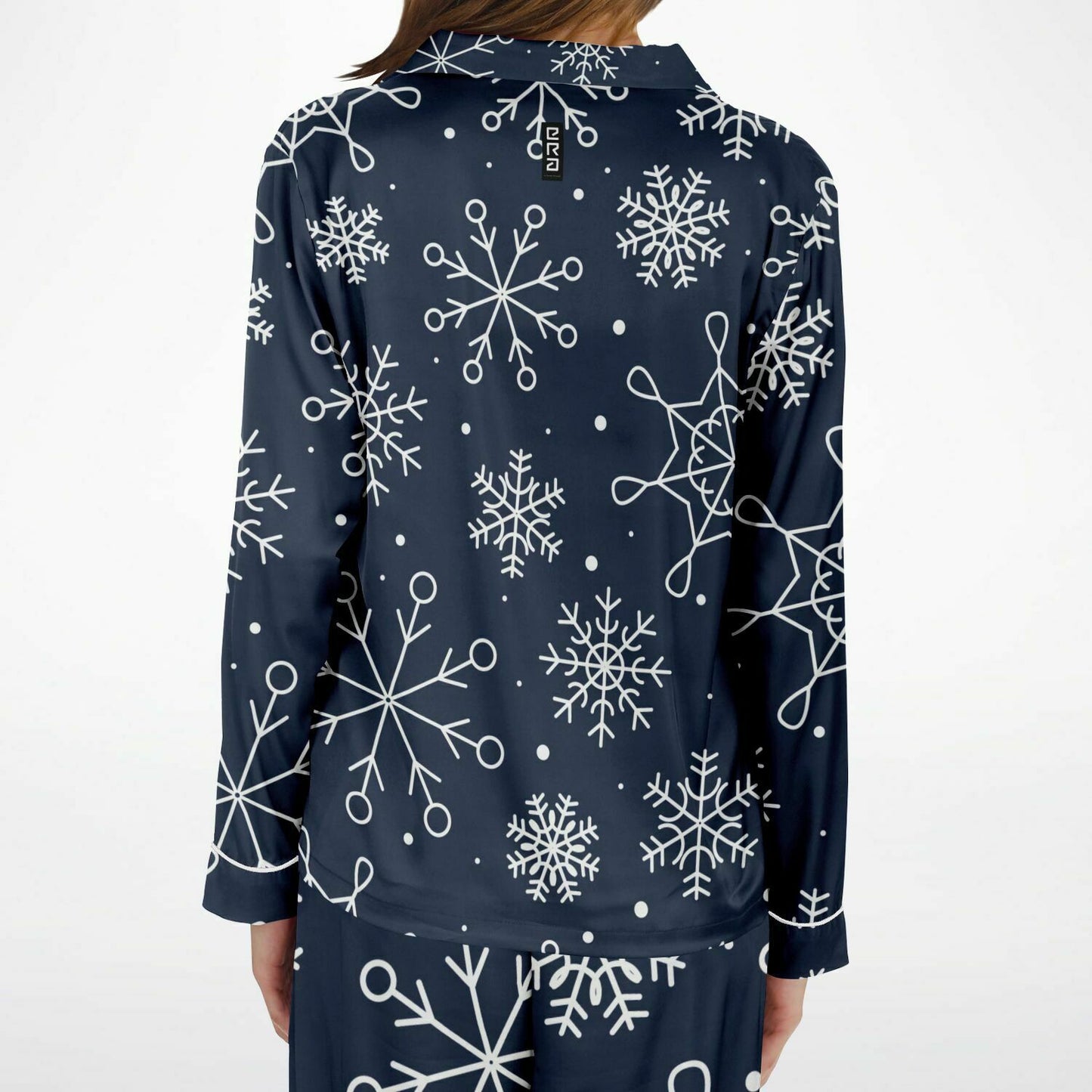 ERA Satin Pajama Blue Snowflakes