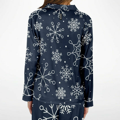 ERA Satin Pajama Blue Snowflakes