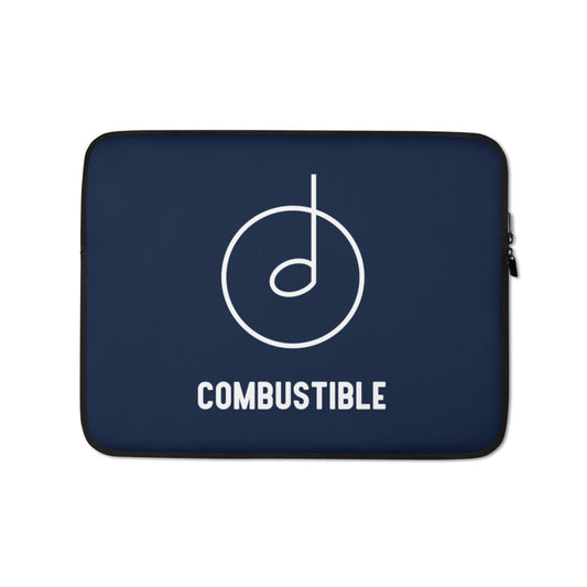 Combustible Navy Laptop Sleeve
