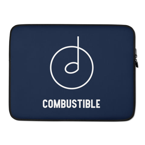Combustible Navy Laptop Sleeve
