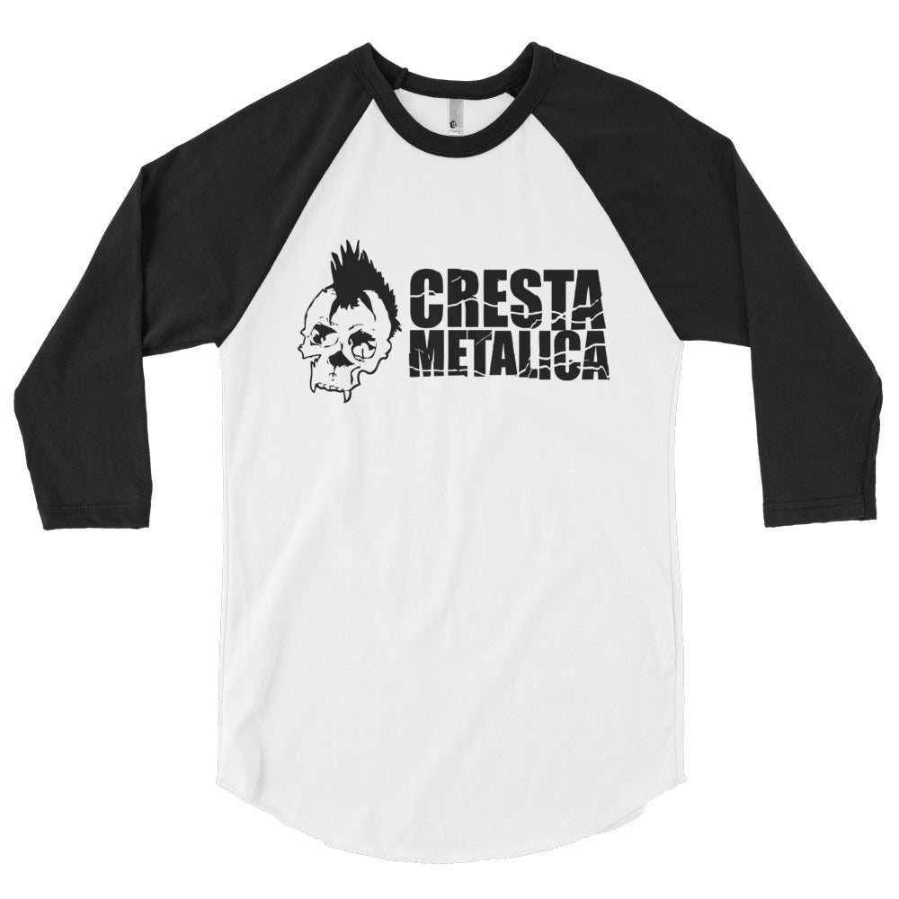 Cresta Metalica 3/4 sleeve raglan black shirt