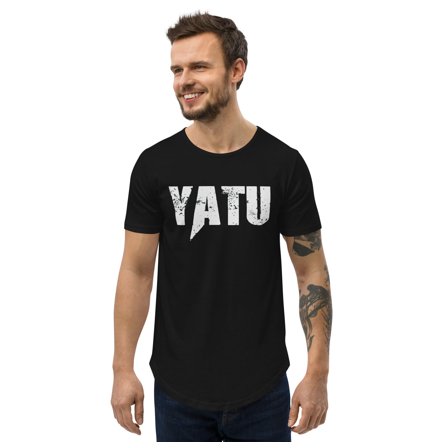 Yatu Men's Curved Hem T-Shirt