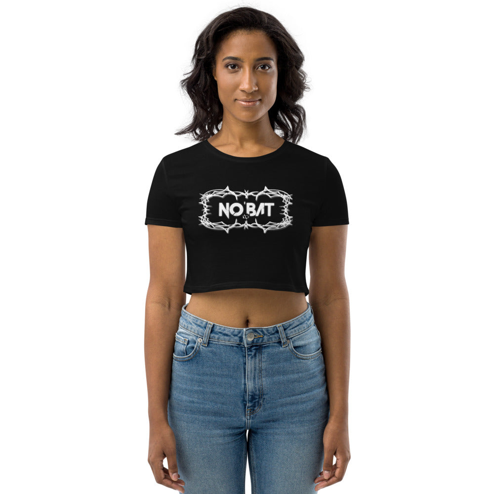 Camiseta Crop top orgánico No Bat Black