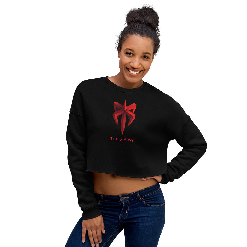 Toxic Tito Crop Sweatshirt Black