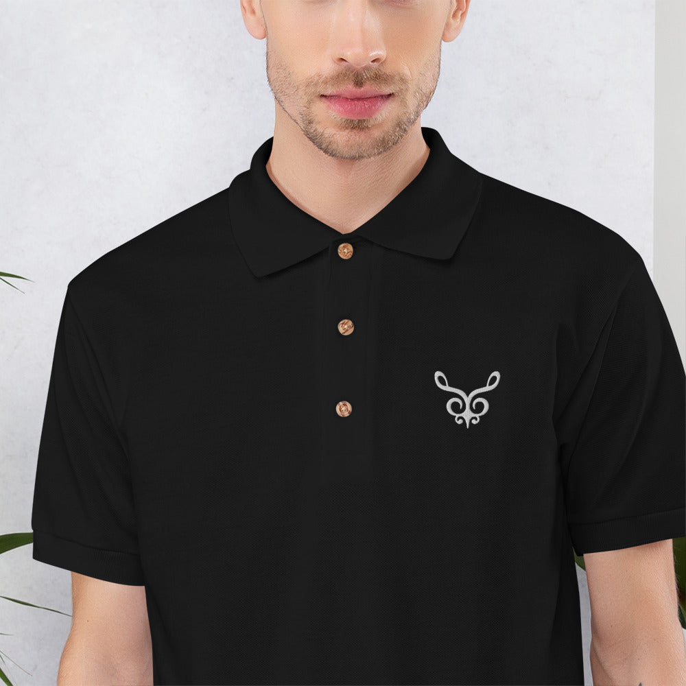 Polo bordado In Albis Black