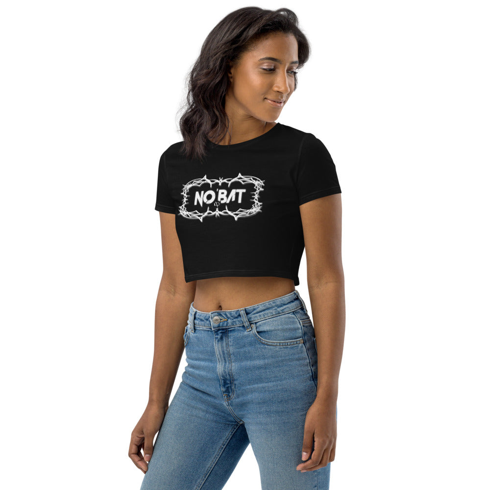 Camiseta Crop top orgánico No Bat Black