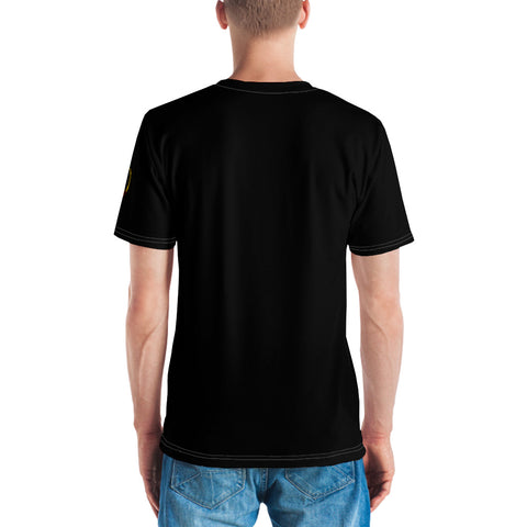 Fashion Lion Men's T-shirt Abstract Four Black