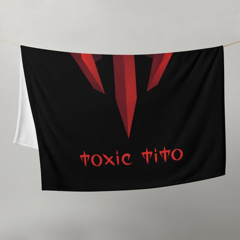 Toxic Tito Throw Blanket Black