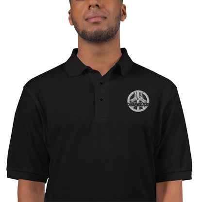 Deskarriados Embroidered Black White Polo Shirt