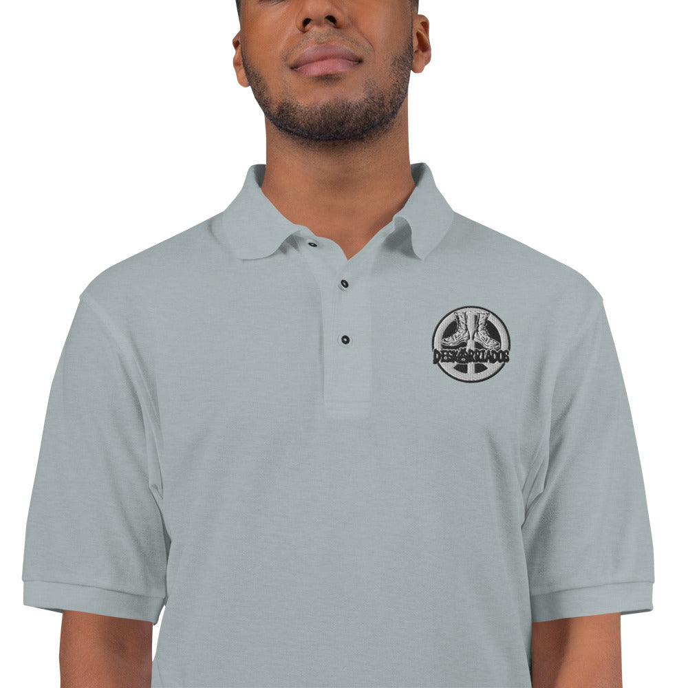 Deskarriados Embroidered Black White Polo Shirt