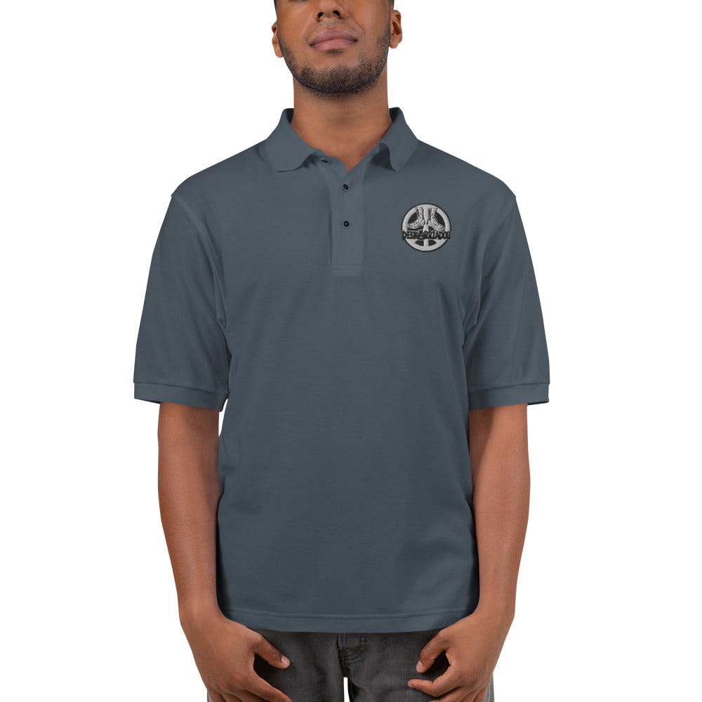 Deskarriados Embroidered Black White Polo Shirt