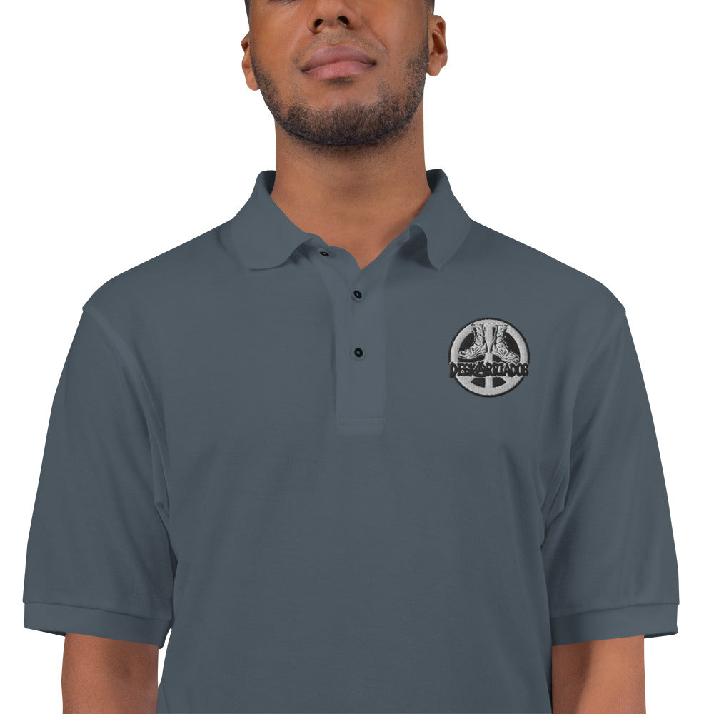 Deskarriados Embroidered Black White Polo Shirt