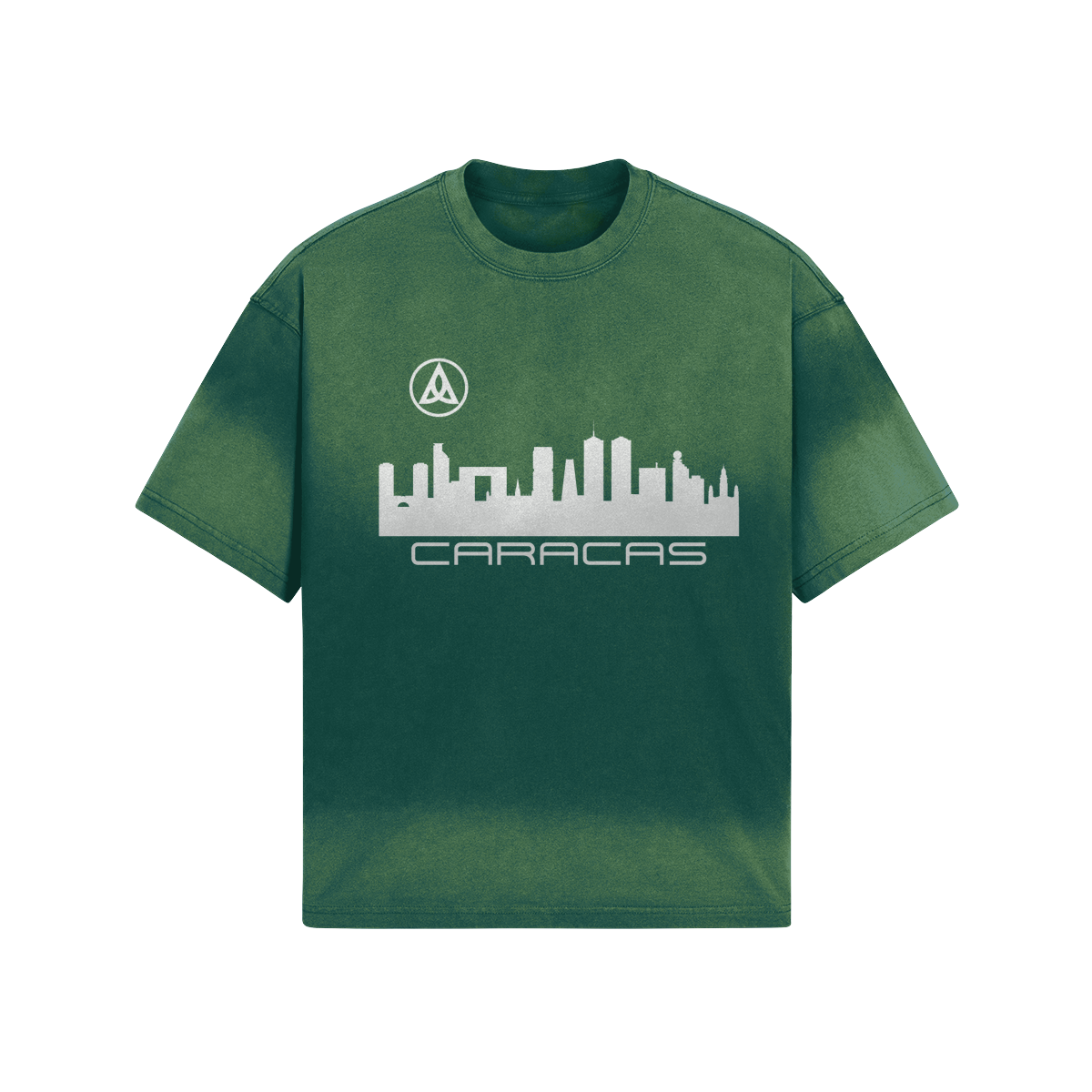 Caracas Skyline by Deska Tie-Dye T-Shirt