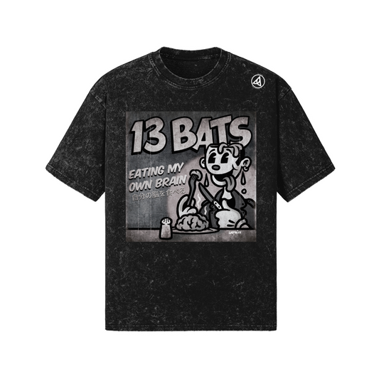 13 Bats Eating My Own Brain Snow Wash Tshirt