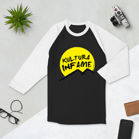 Kultura Infame Logo 3/4 sleeve raglan shirt