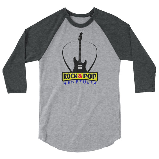 Rock & Pop Venezuela Heather Grey/Heather Charcoal 3/4 sleeve raglan shirt