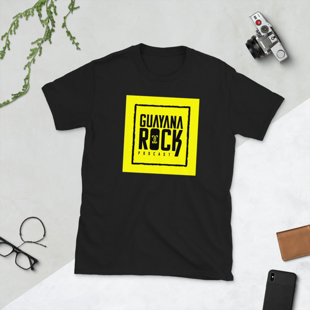 Guayana Rock Podcast Yellow Unisex T-Shirt Black