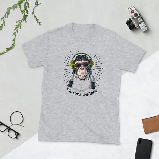 Kultura Infame Rasta Monkey Short-Sleeve Unisex T-Shirt