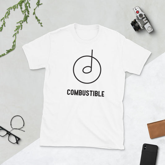 Combustible White Short-Sleeve Unisex T-Shirt